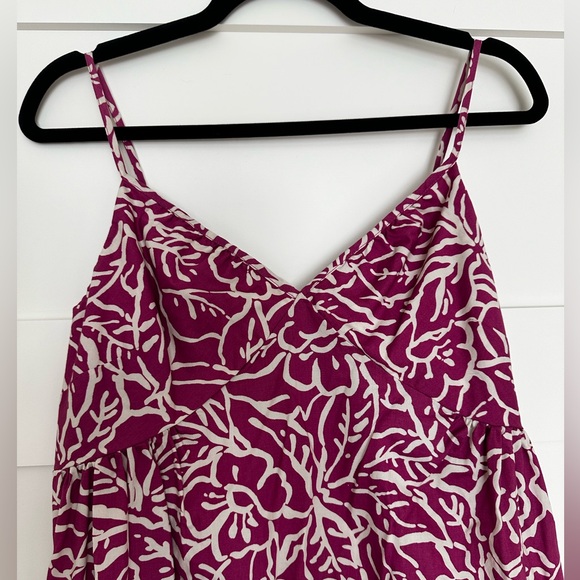 GAP maxi dress pink and white with pockets - Picture 3 of 6